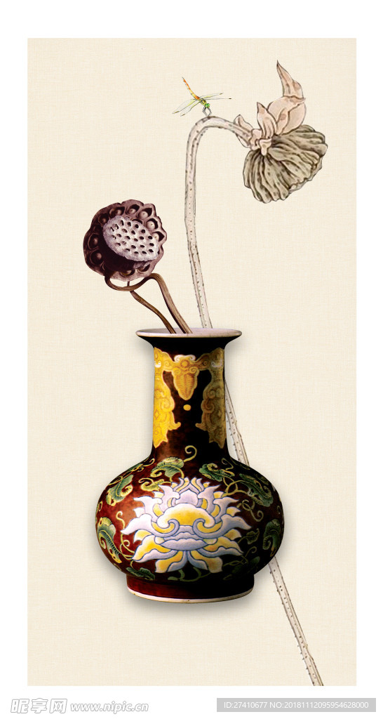 中式 花瓶 过道 玄关 茶台