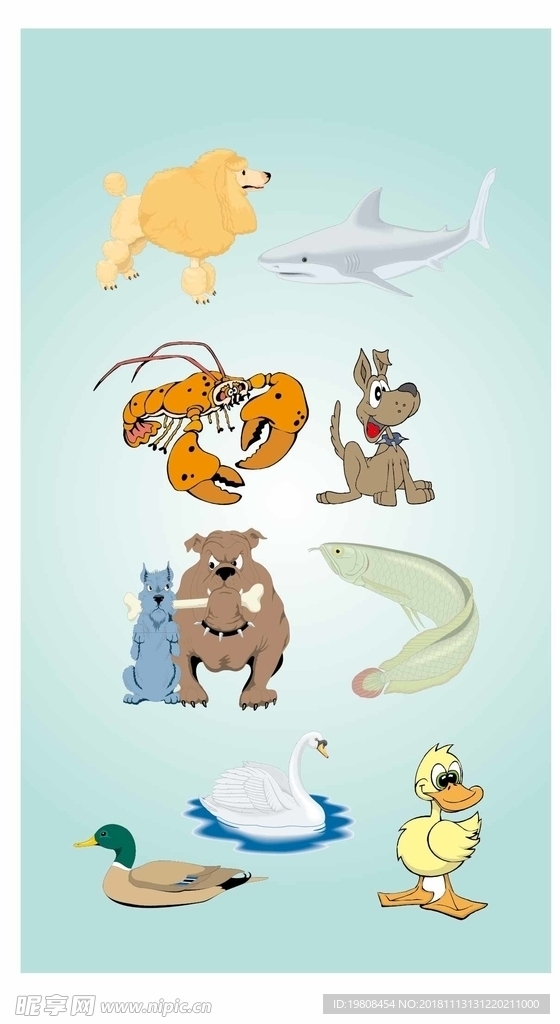 矢量卡通动物系列图片
