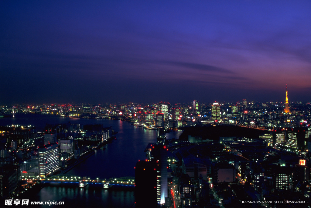 夜景城市鳥瞰