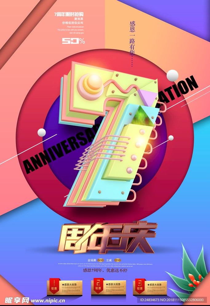 七周年海报