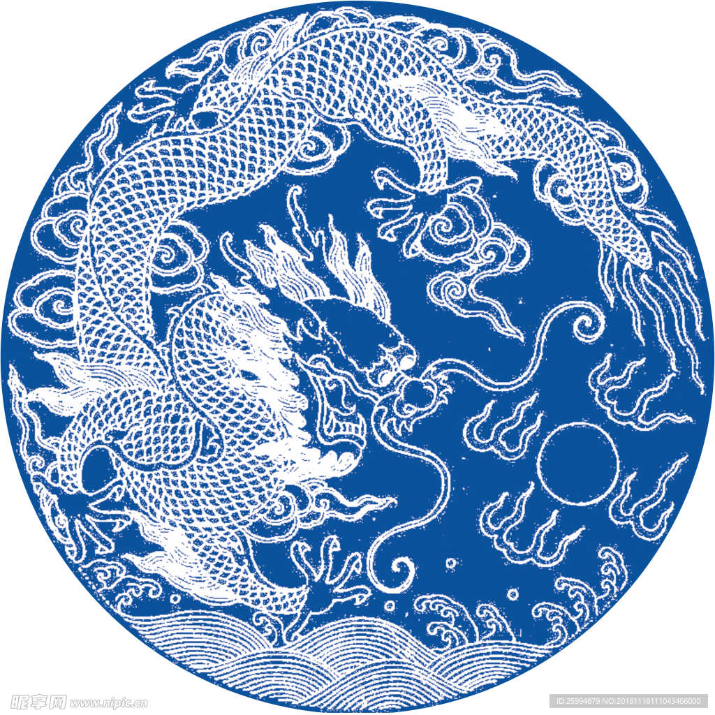 單龍戲水