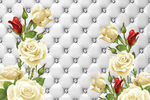 3D立体钻石软包花朵背景墙