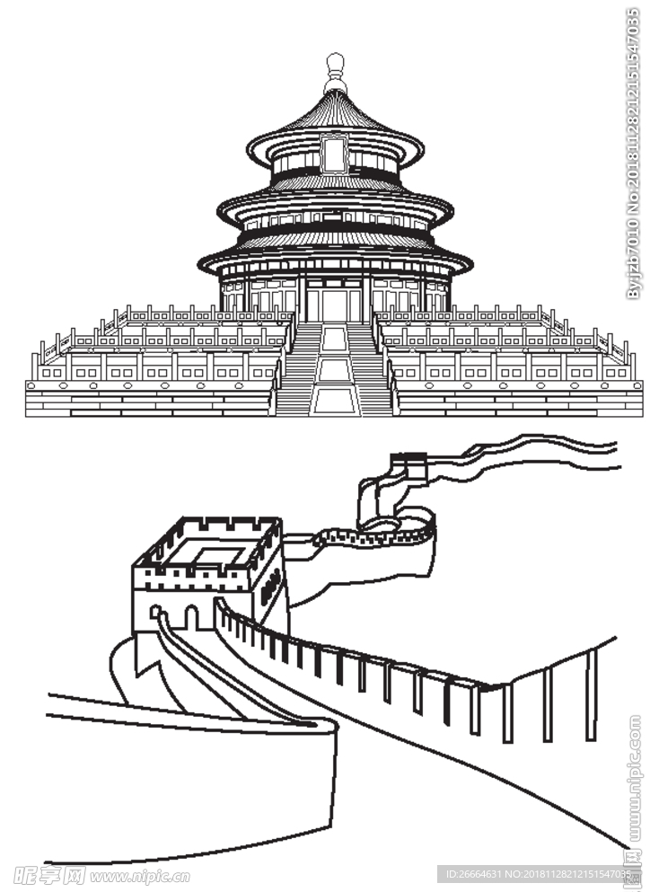 长城 天坛图片素材