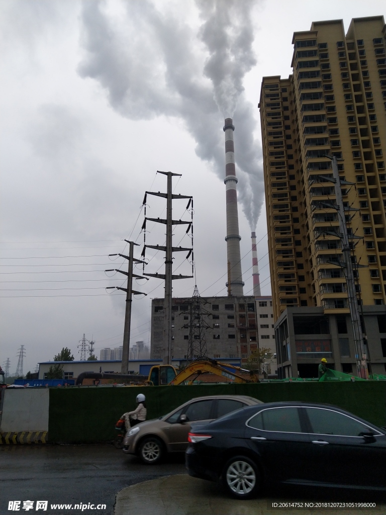 雨天的高樓風景
