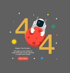 404缺省页 插画 太空人