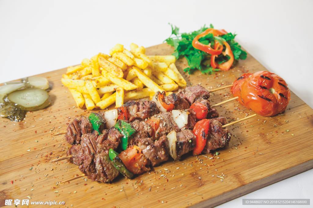 碳烤牛肉串圖片