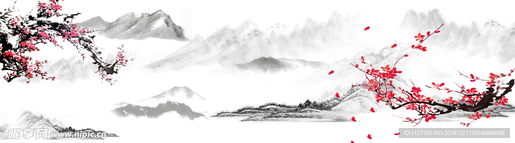 复古中国风banner风景图片