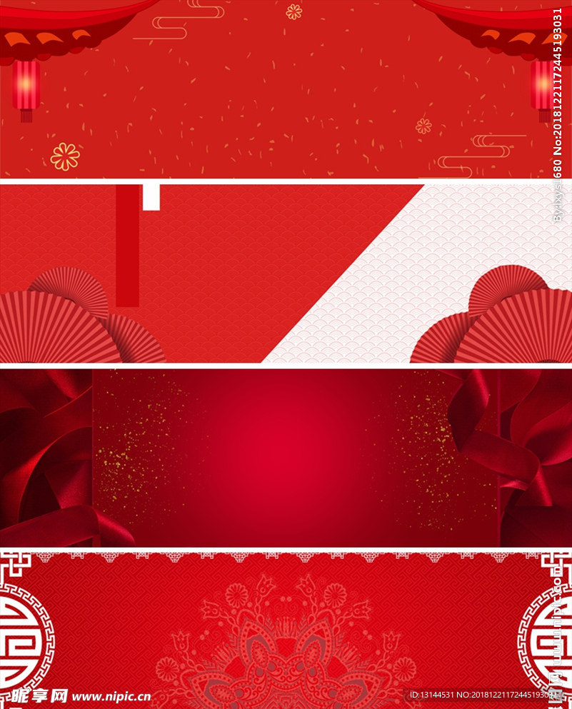 復古紅色banner海報背景