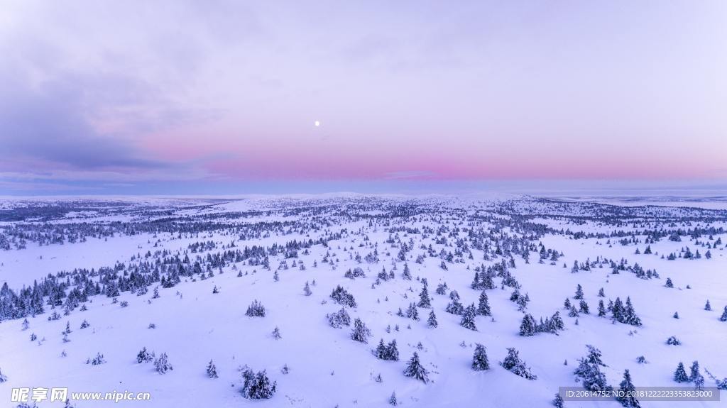 美麗的雪上風景