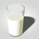 牛奶玻璃杯矢量素材