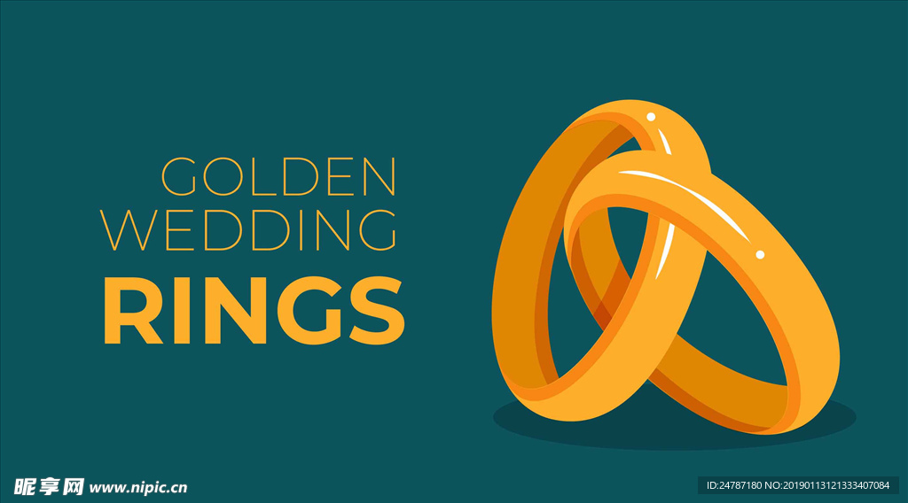 金色结婚戒指