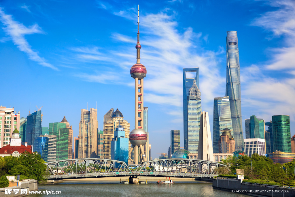 上海東方明珠大廈風景畫