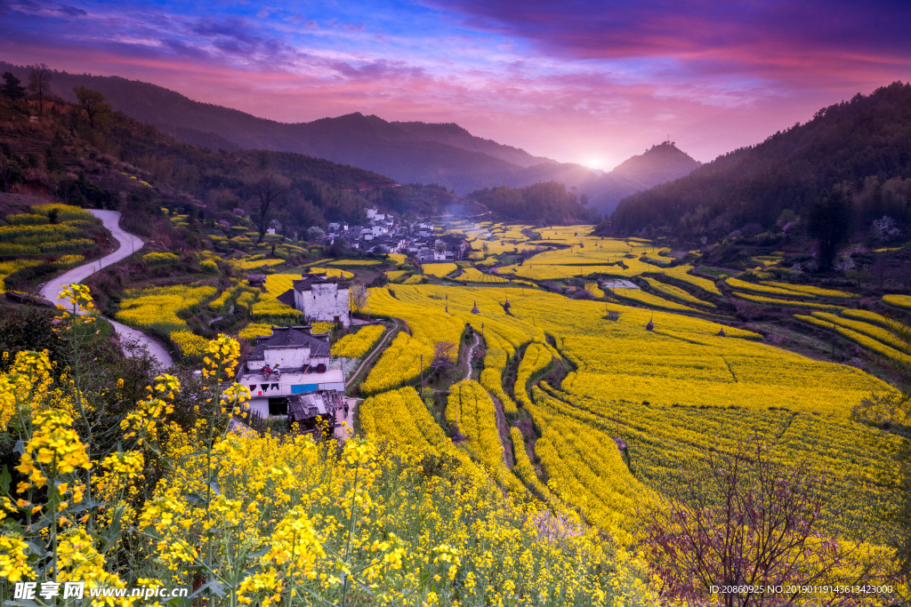 美麗的田園景色圖片