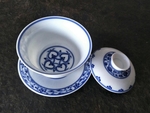 景德镇 瓷器 青花 盖碗 茶具
