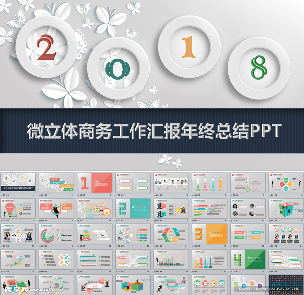 商务工作汇报年终总结PPT