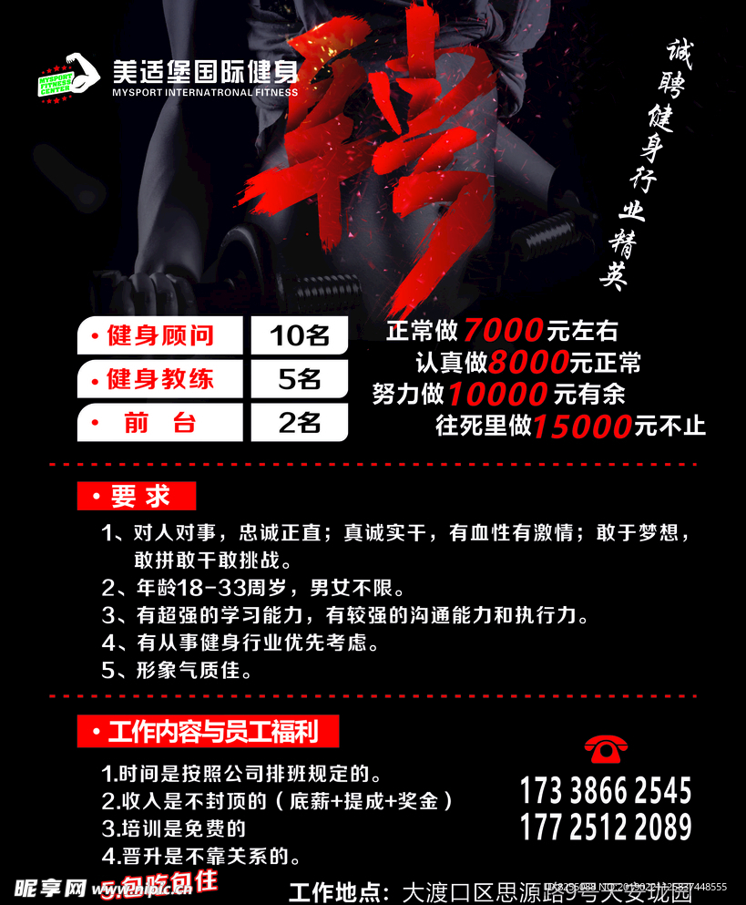 美適堡招聘海報