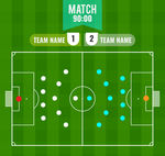 绿色足球赛阵型图