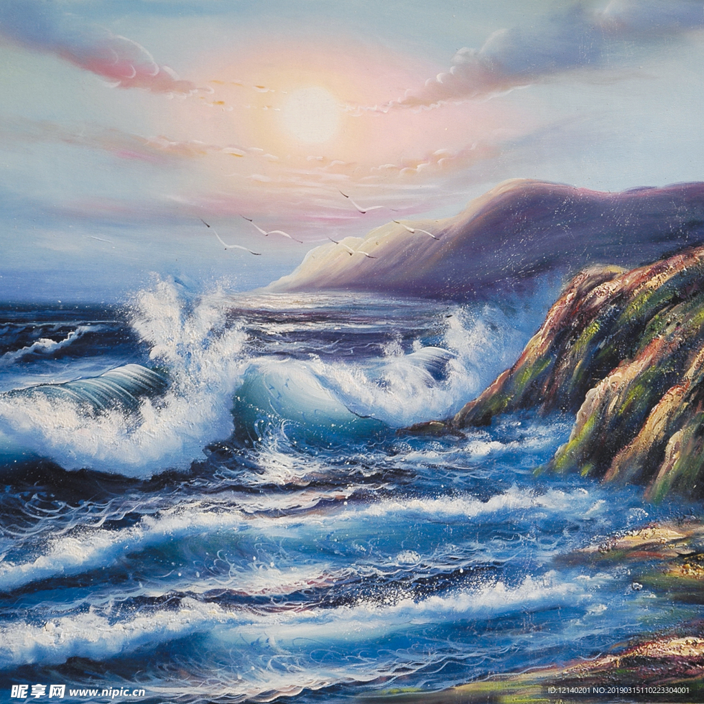 油畫大海