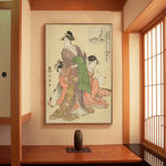 日式美女玄关装饰画