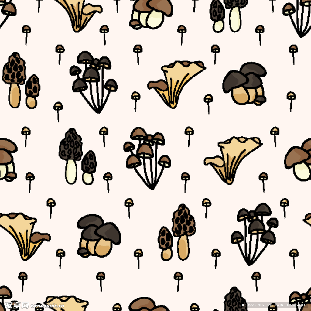 蘑菇满印壁纸