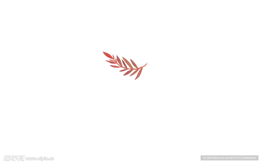 紅色樹葉插圖
