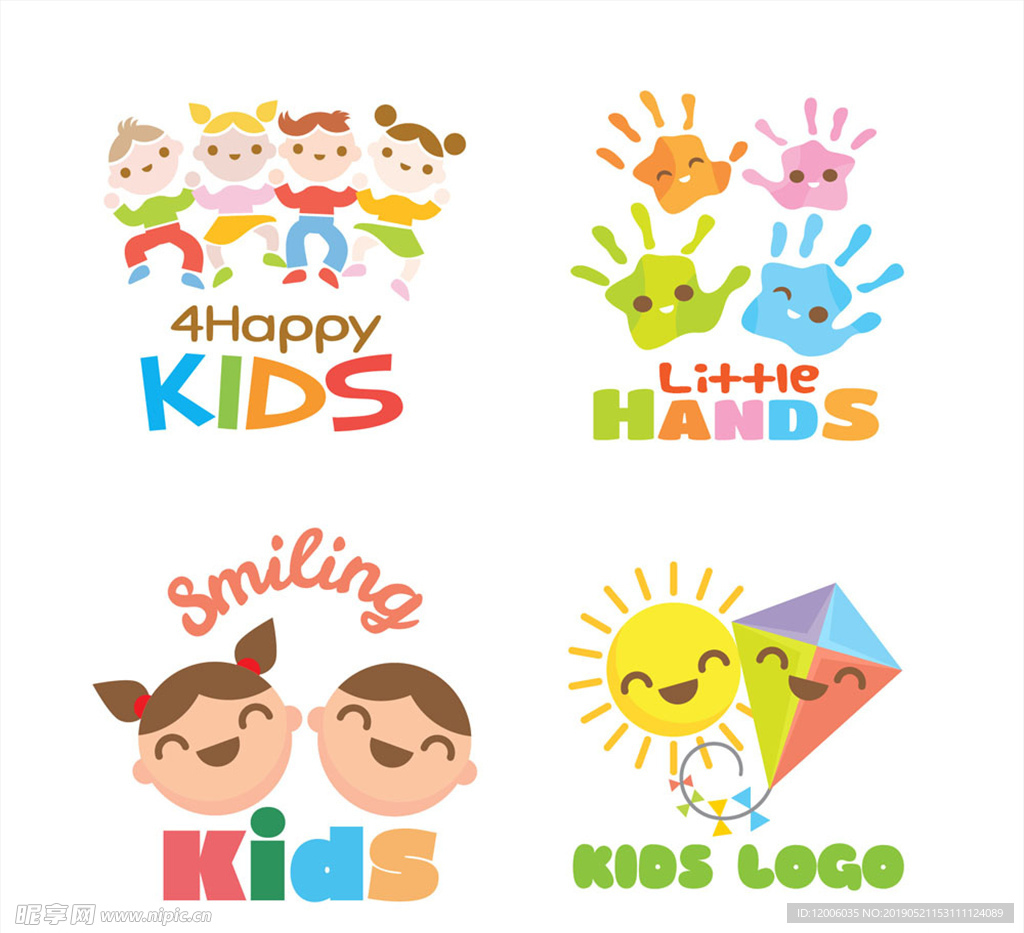 4款可爱儿童产品标志