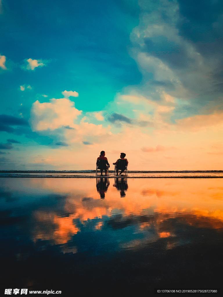愜意夕陽