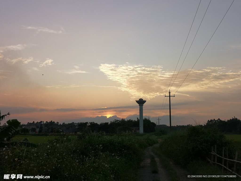 日落 夏天 自然 景觀 黃昏