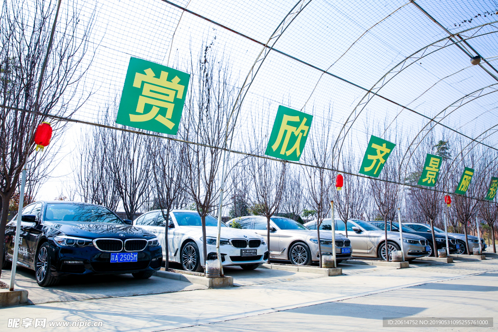 停在路邊BMW汽車