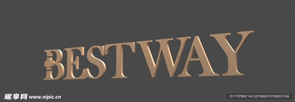 3D柏薈立體logo模型