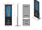 长江云43寸立式借阅机设计图