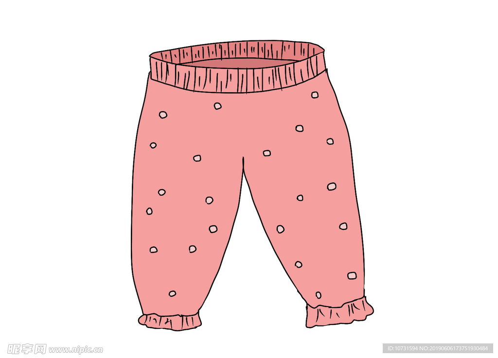 粉色裤子