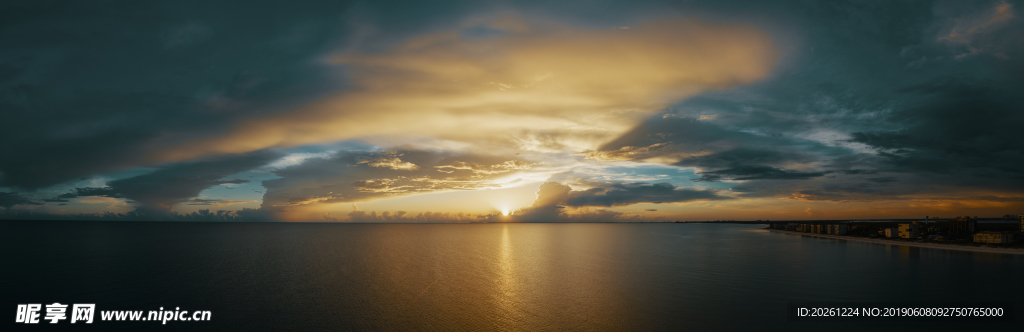 大海夕陽風景