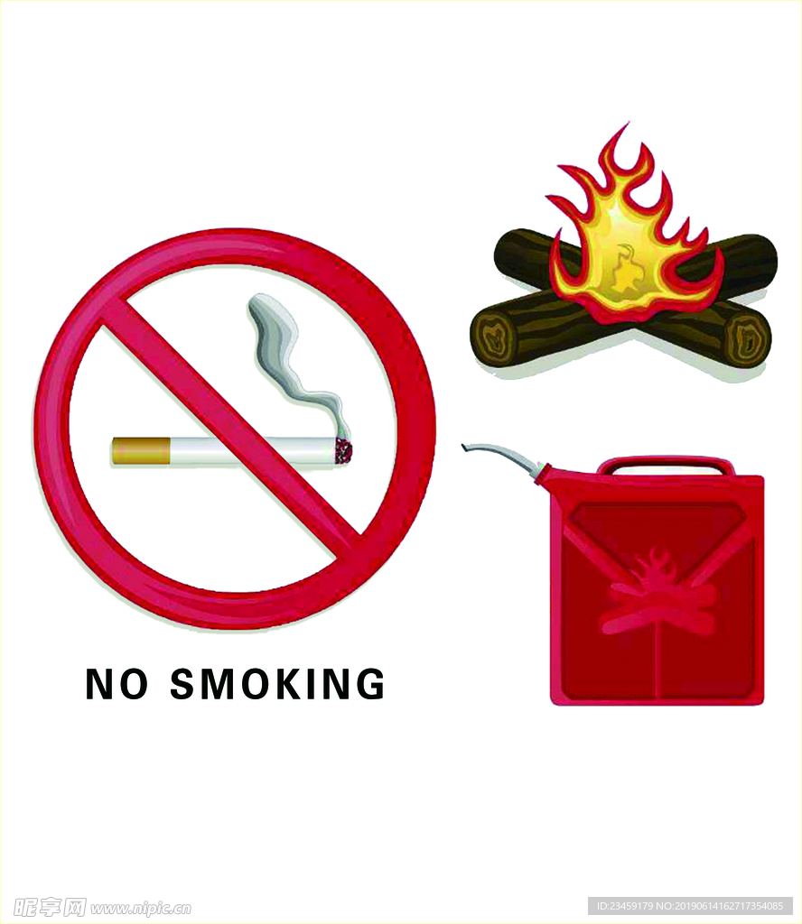严禁烟火、严禁吸烟、危险提示牌