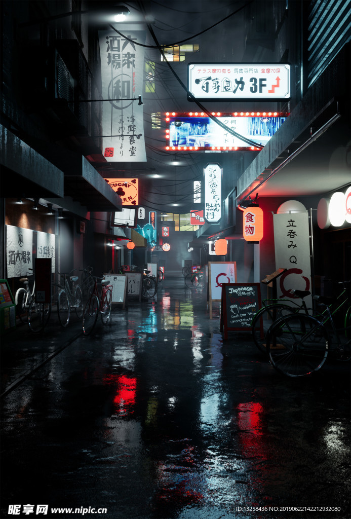 城市夜景街道