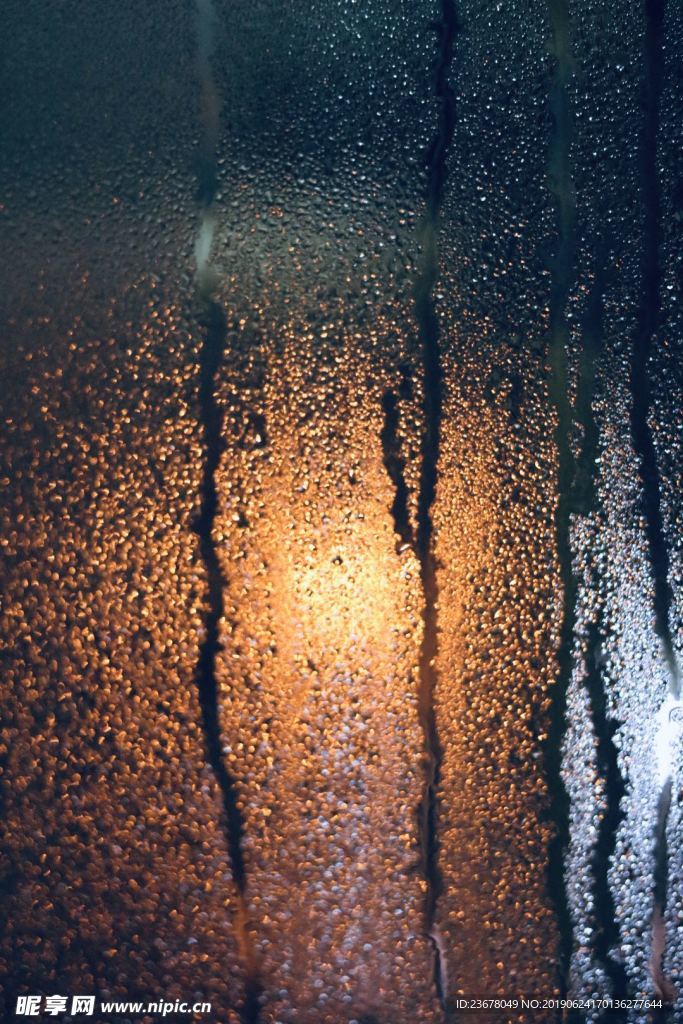 玻璃蒸汽 夜間 水珠 夜光