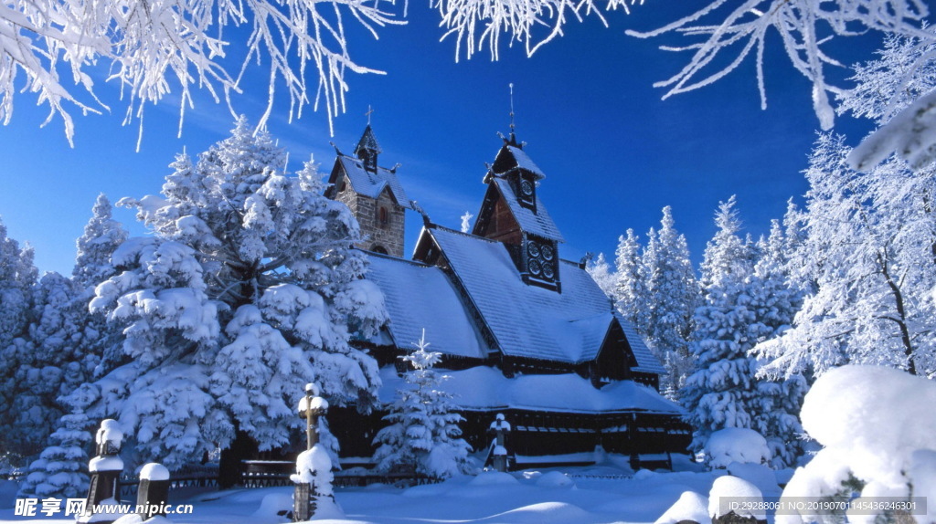 自然景觀冬天的雪