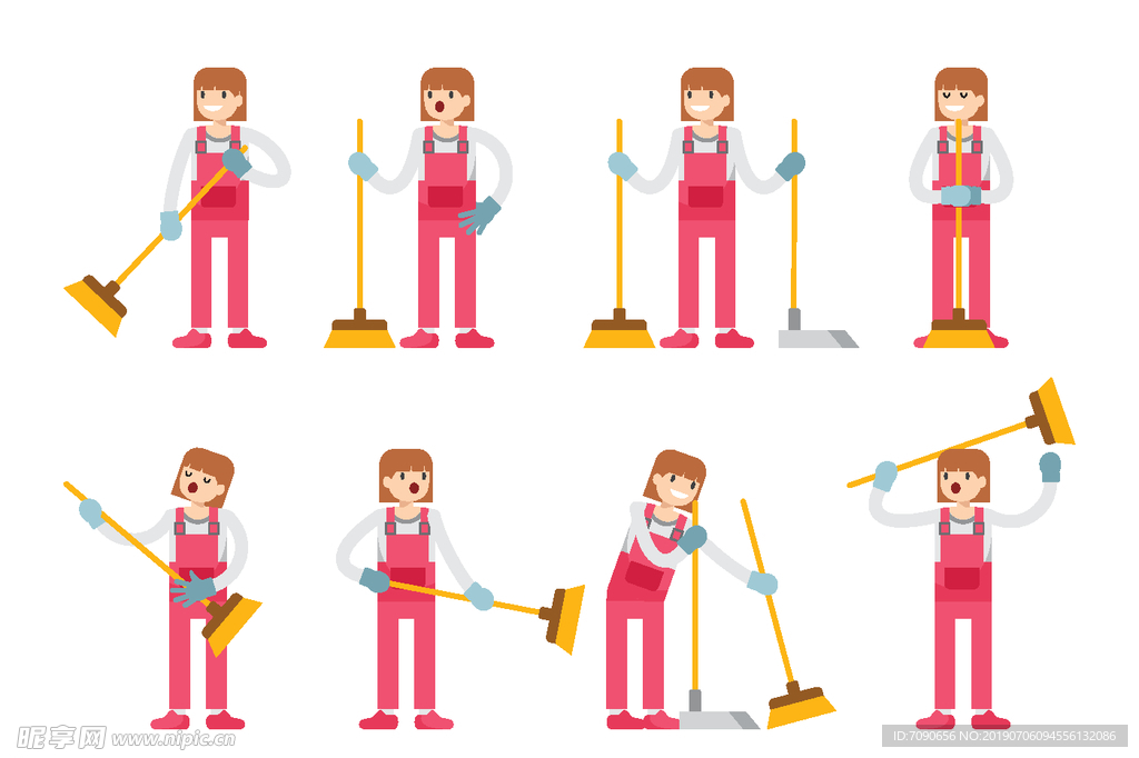 女性清洁工