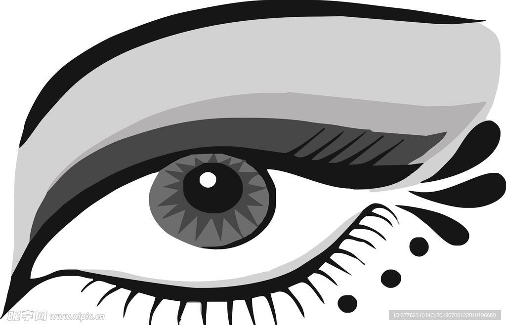 女生眼睛矢量logo设计图