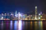 香港维多利亚港夜景高楼大厦
