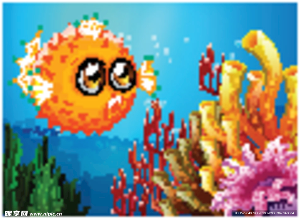 卡通海洋生物