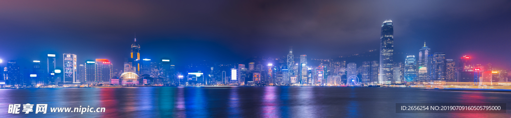 城市夜景現代建筑全景