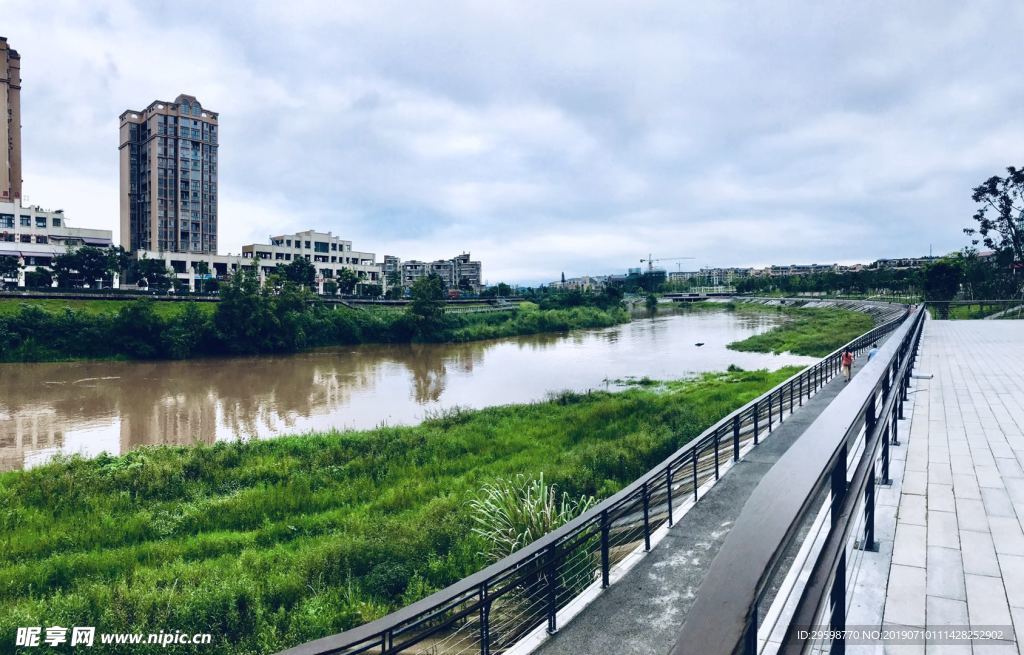 田野 風景 城市 山頂 風光