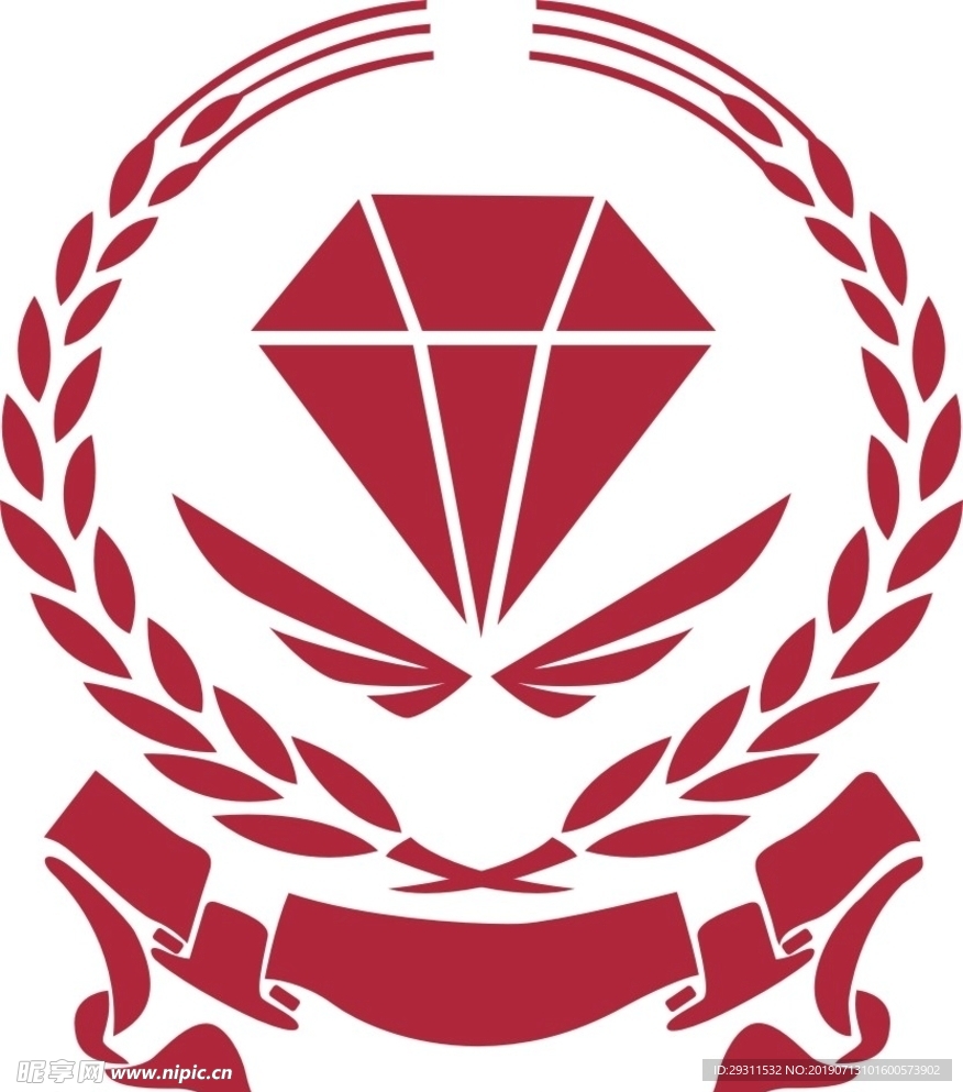 钻石 麦穗 彩带logo