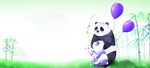 熊猫 背景 气球