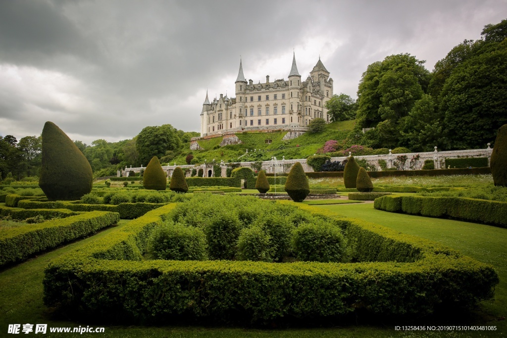 欧洲城堡园林建筑