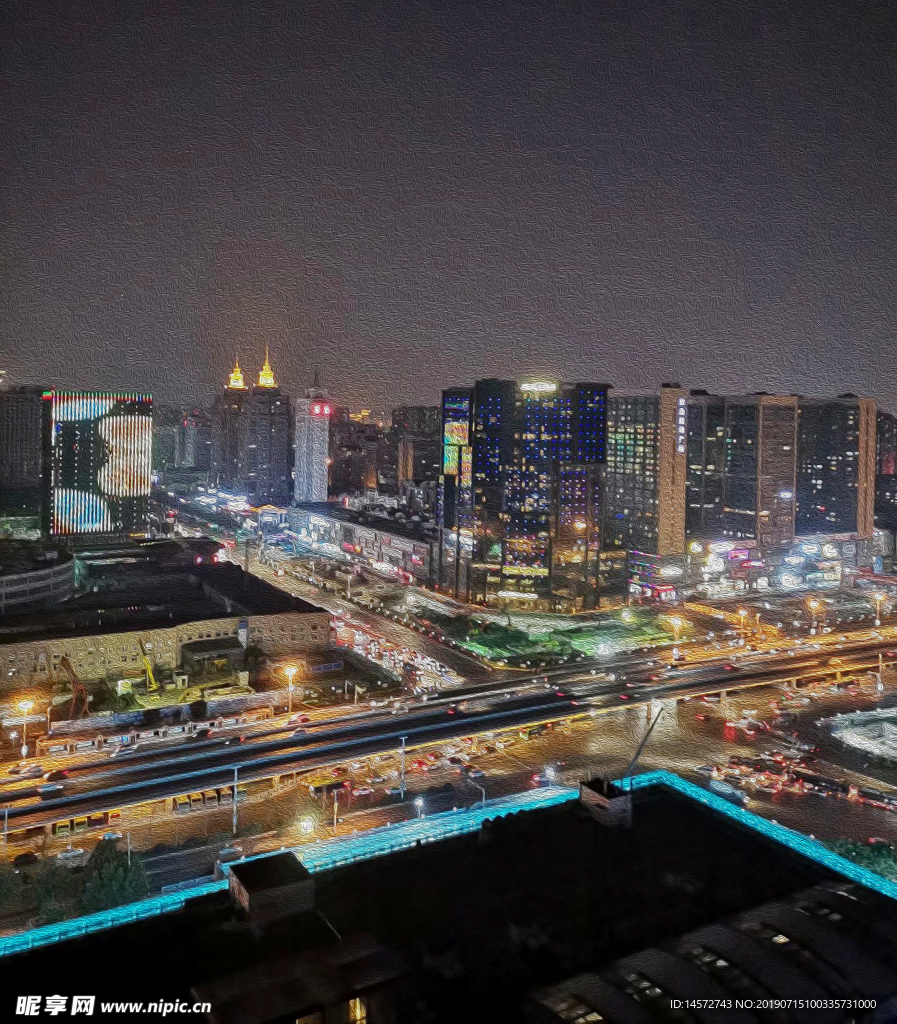 郑州夜景摄影图