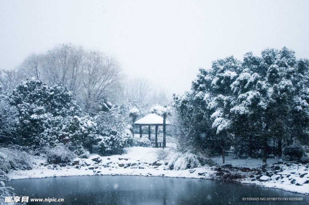 無錫長廣溪漫天飛雪