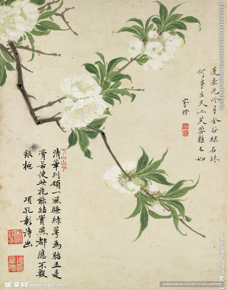 明朝項(xiàng)圣漠 花卉圖二卷