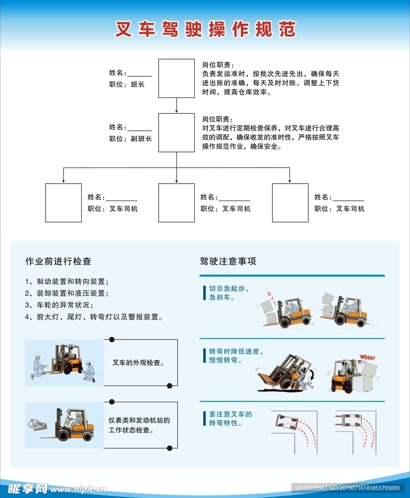 叉车驾驶操作规范